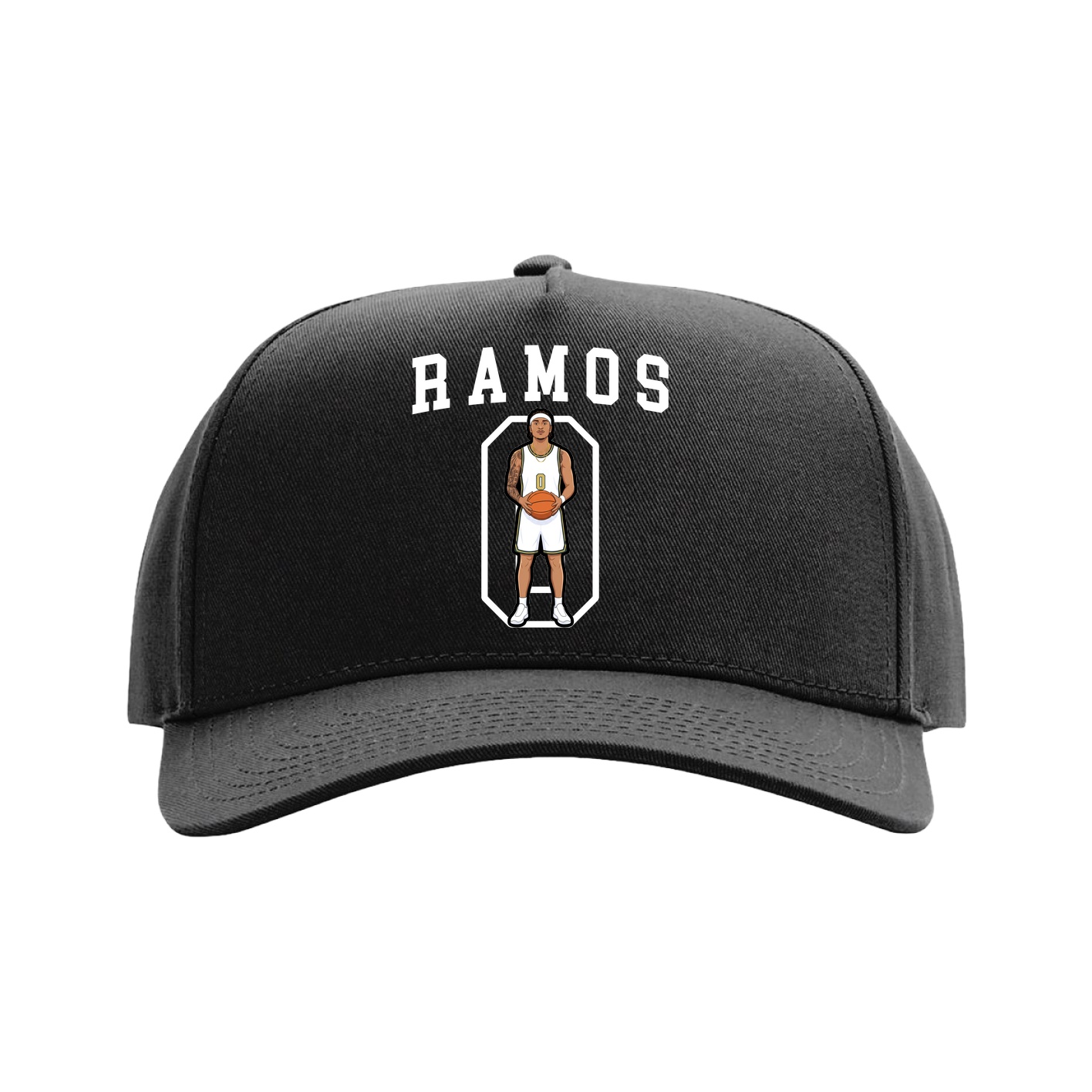Full Fabric Five-Panel Champ Cap — Shirsey in Black