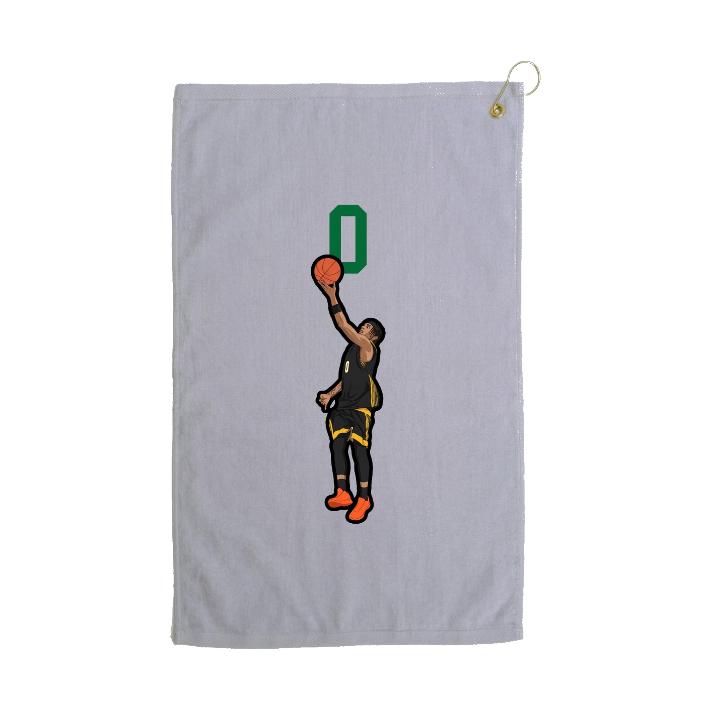 Golf Towel — Number Top in Grey