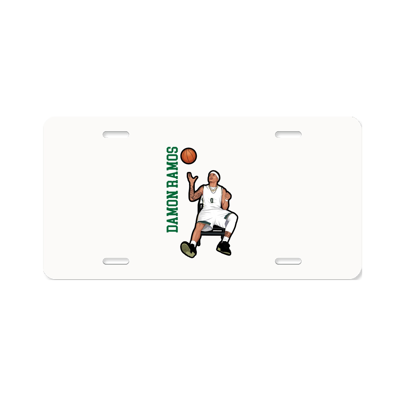 License Plate — Name Vertical in Classic