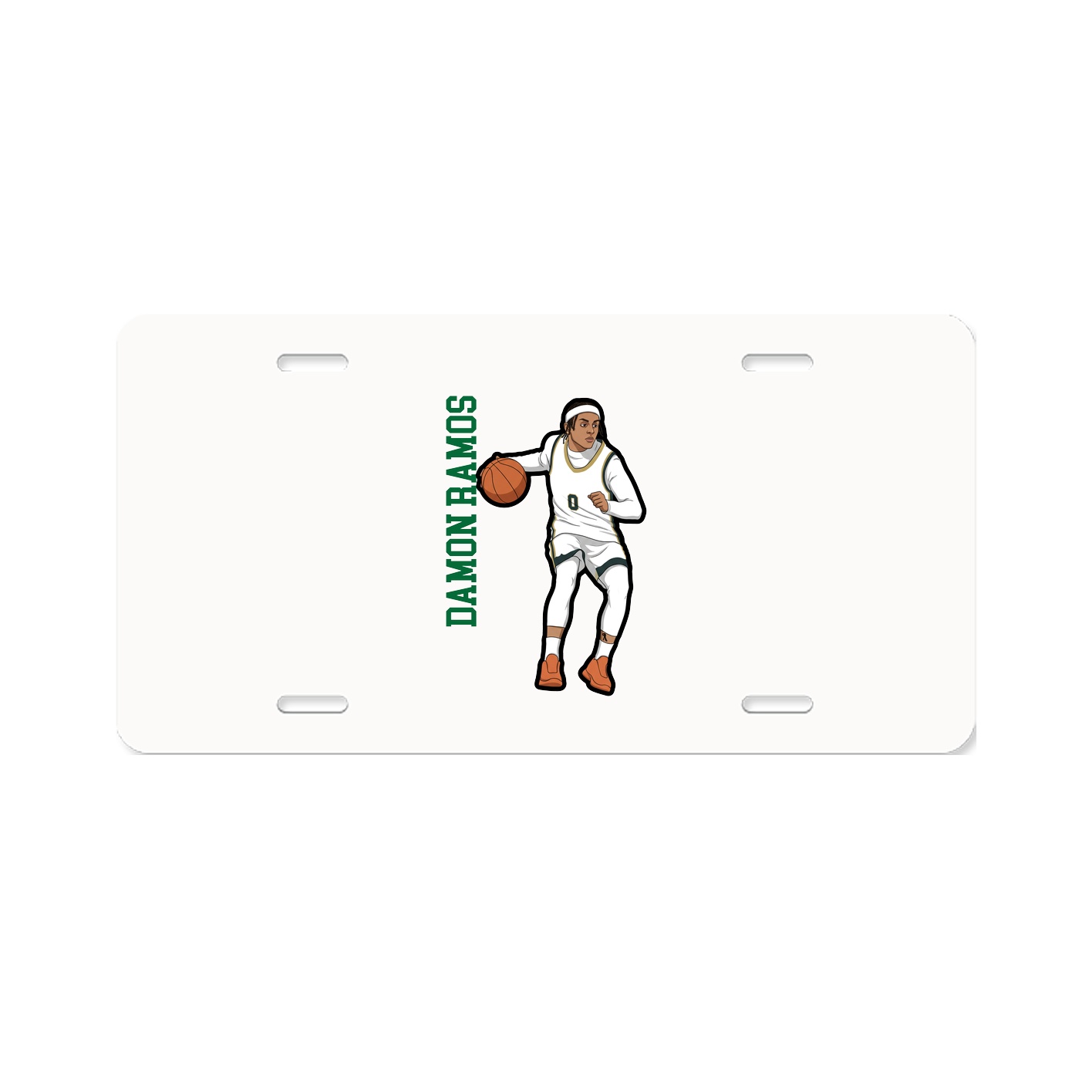 License Plate — Name Vertical in Classic