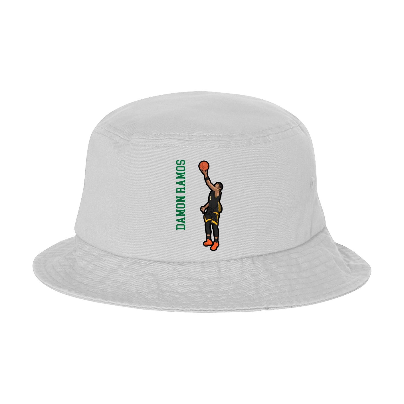 Bucket Cap — Name Vertical in White