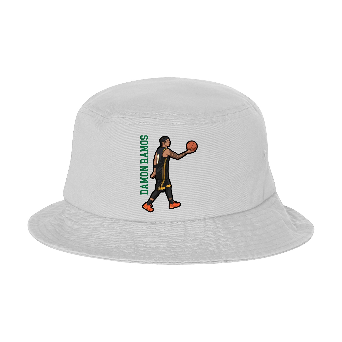Bucket Cap — Name Vertical in White