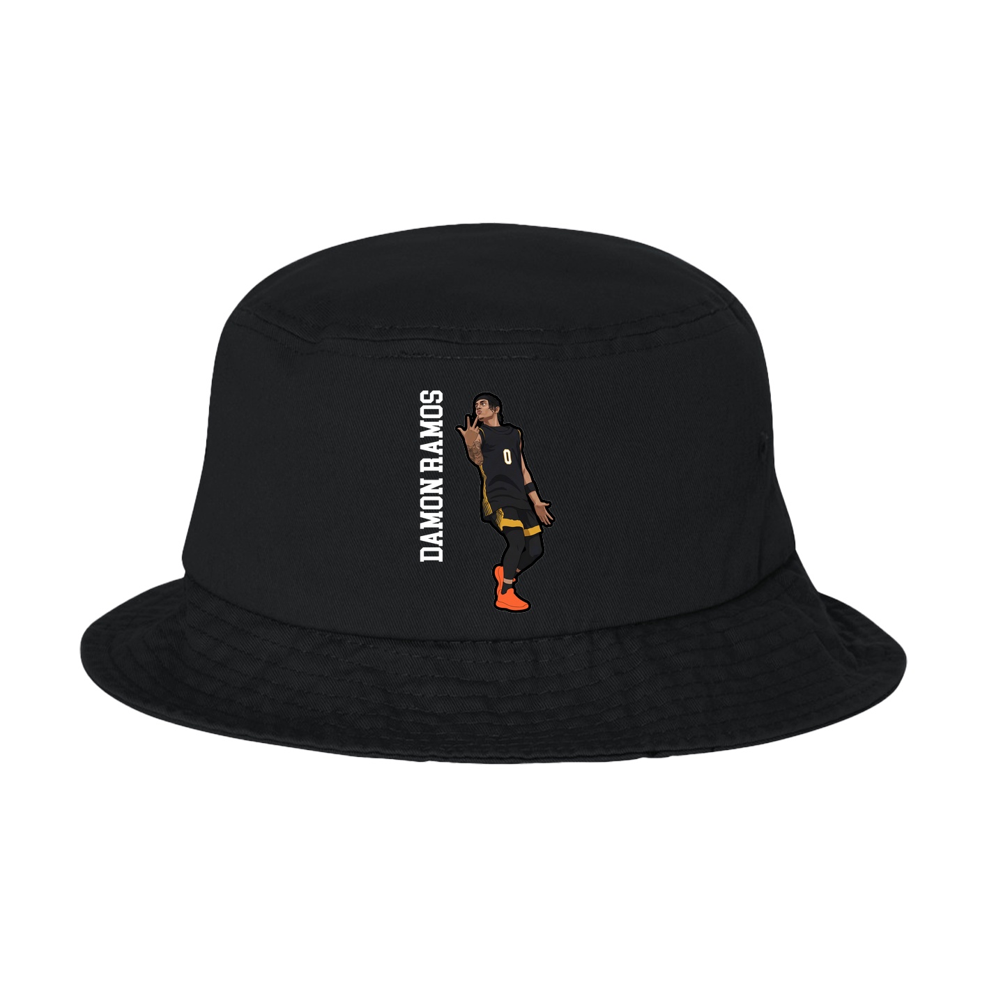 Bucket Cap — Name Vertical in Black