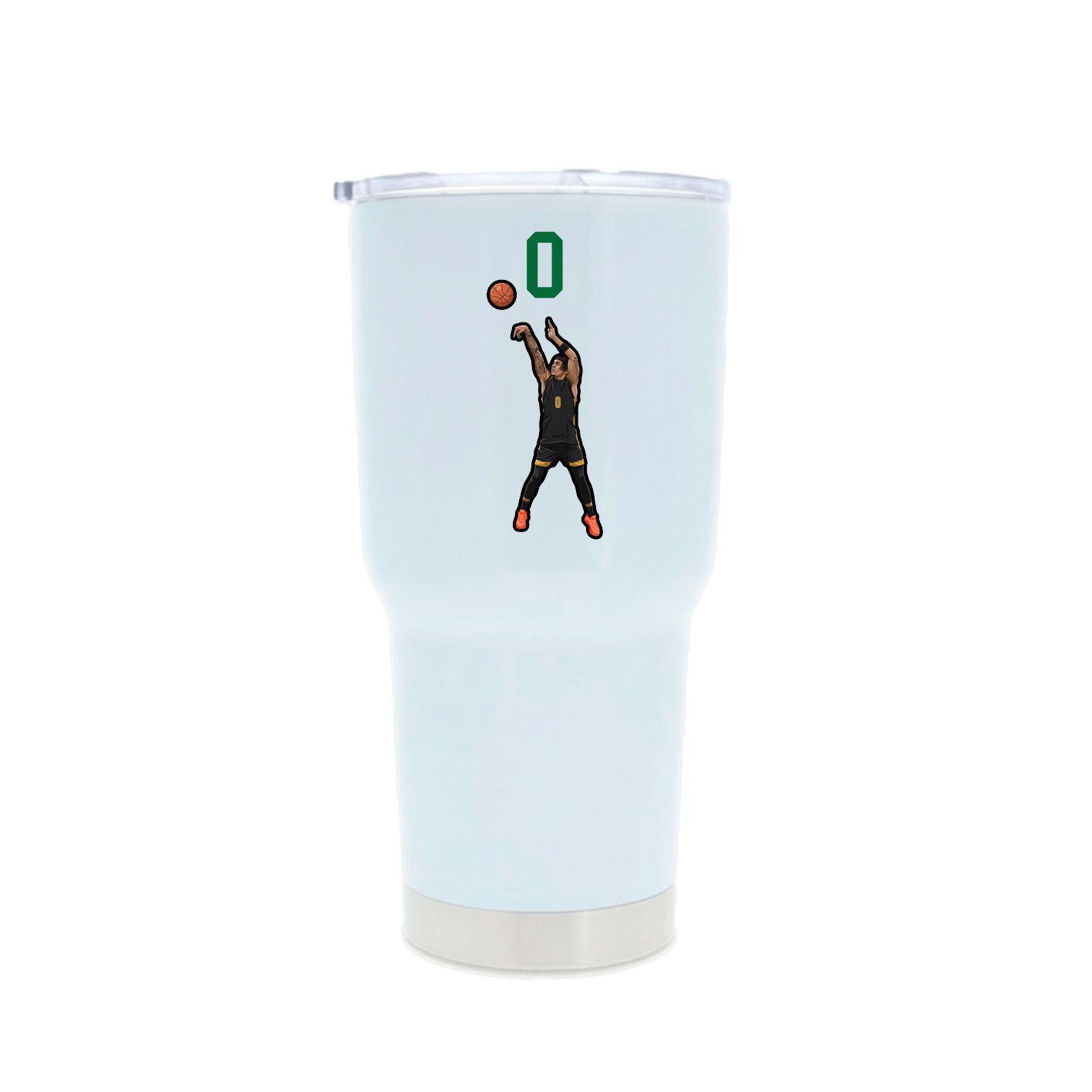 30oz Stainless Steel Tumbler — Number Top in White