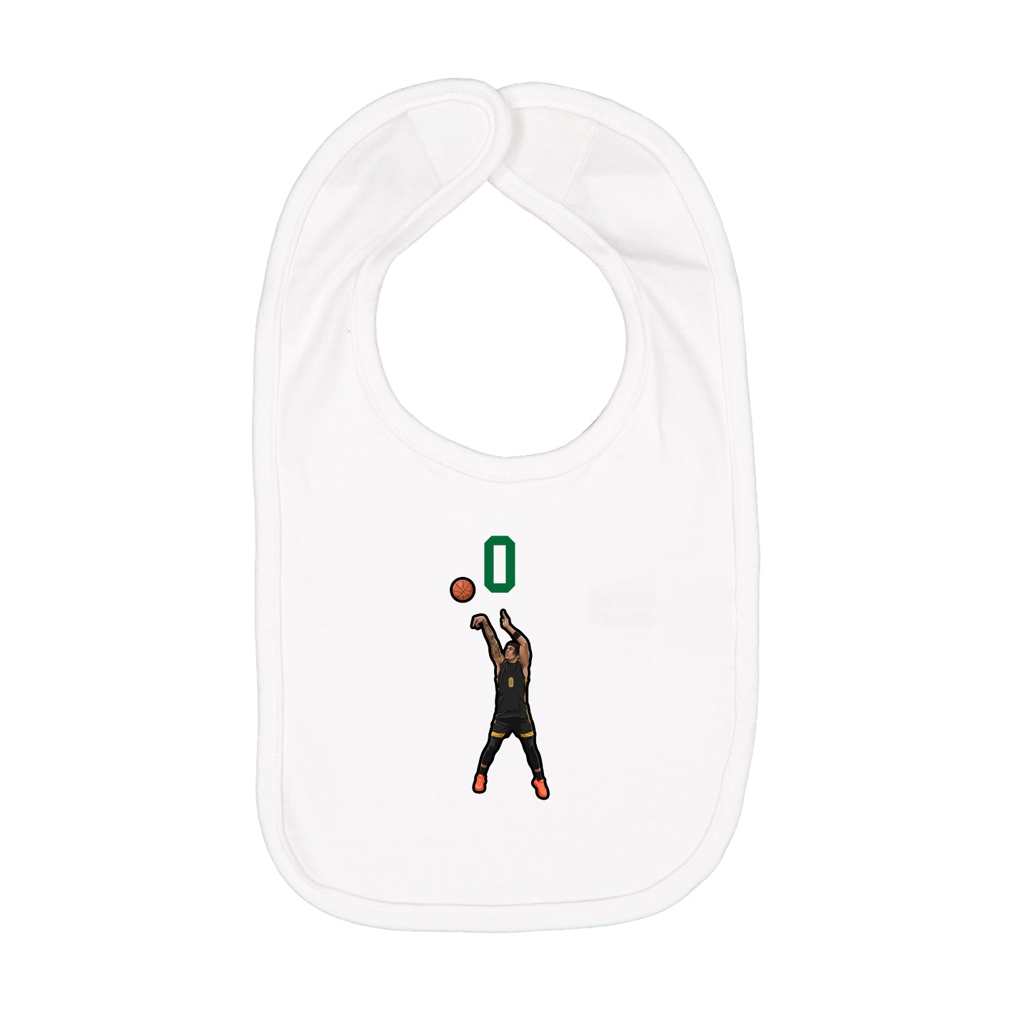 Infant Bib — Number Top in White