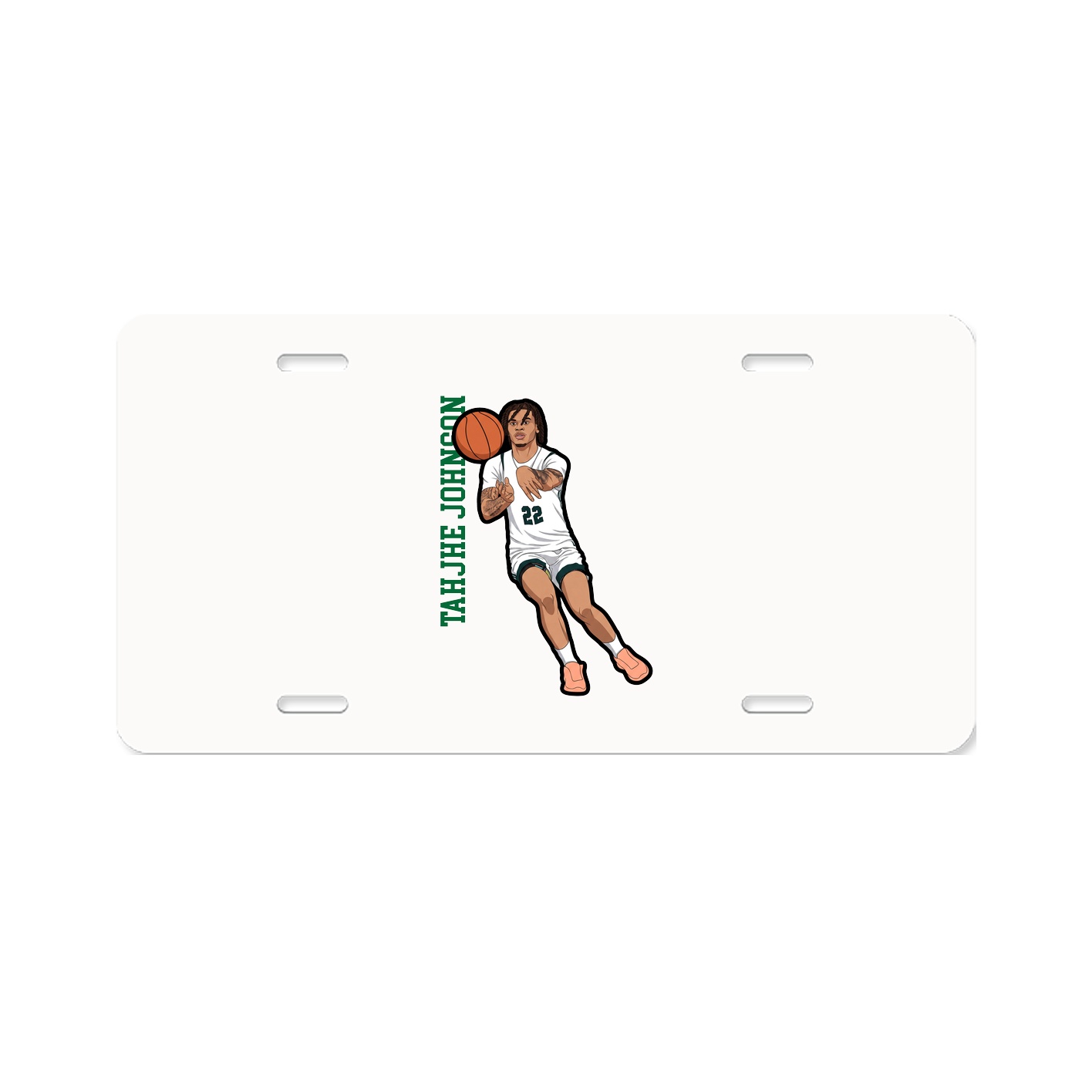 License Plate — Name Vertical in Classic