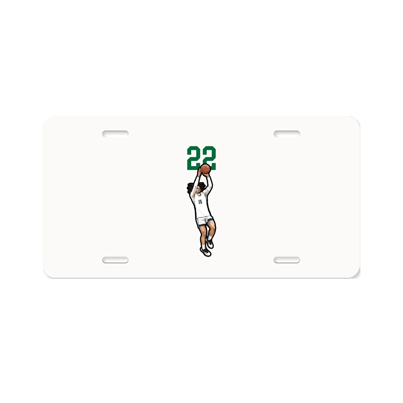 License Plate — Number Top in Classic