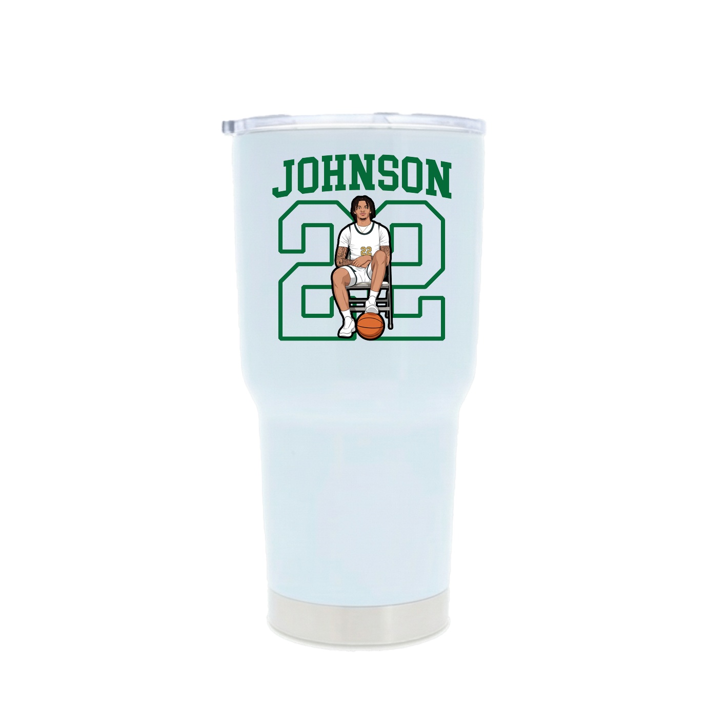 30oz Stainless Steel Tumbler — Shirsey in White