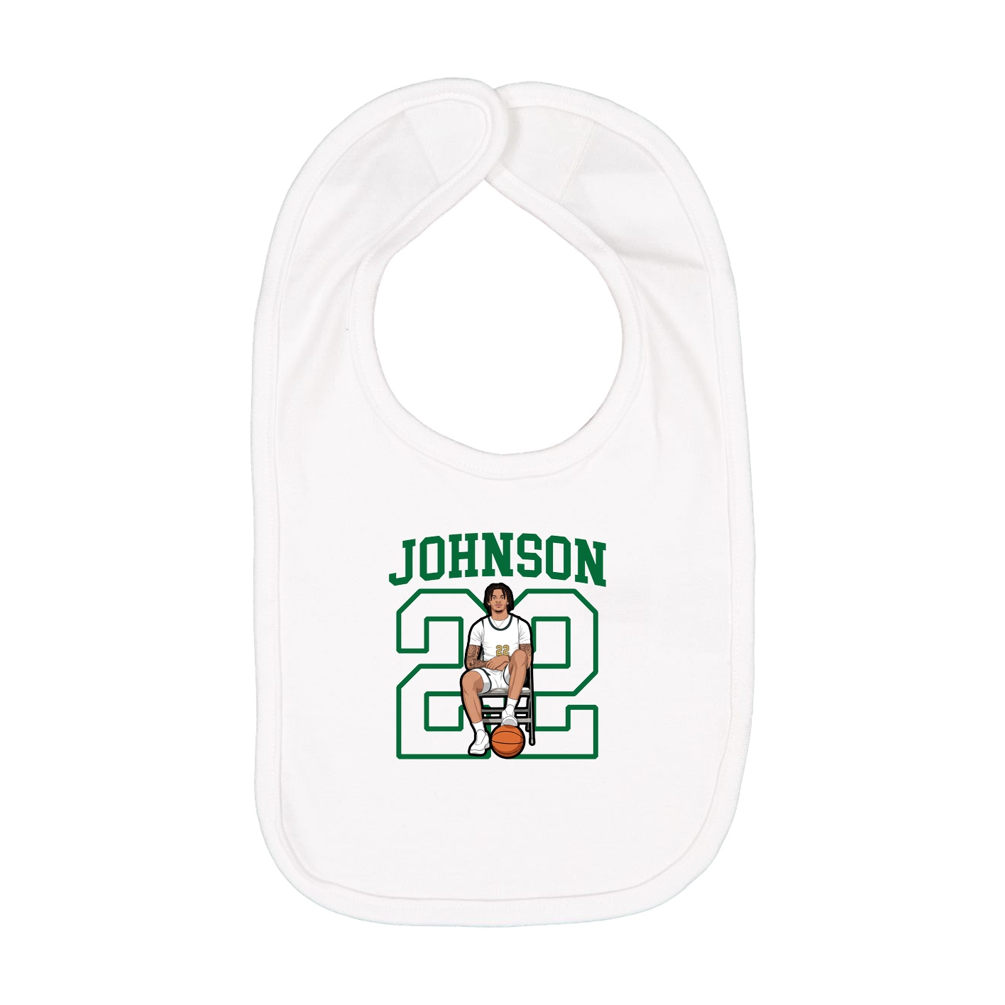 Infant Bib — Shirsey in White