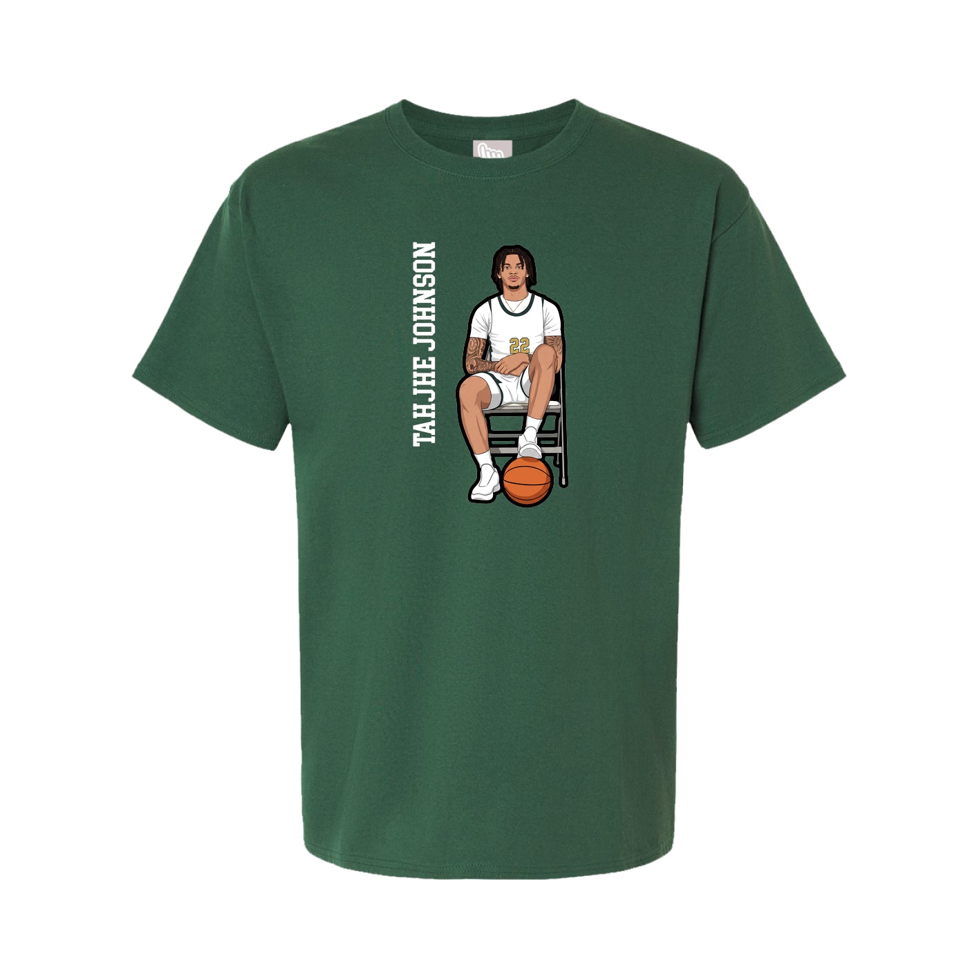 Youth Tee — Name Vertical in Green