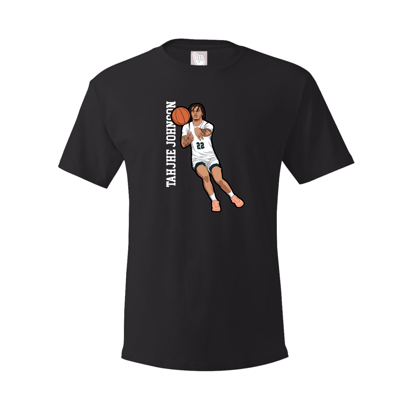 Youth Tee — Name Vertical in Black