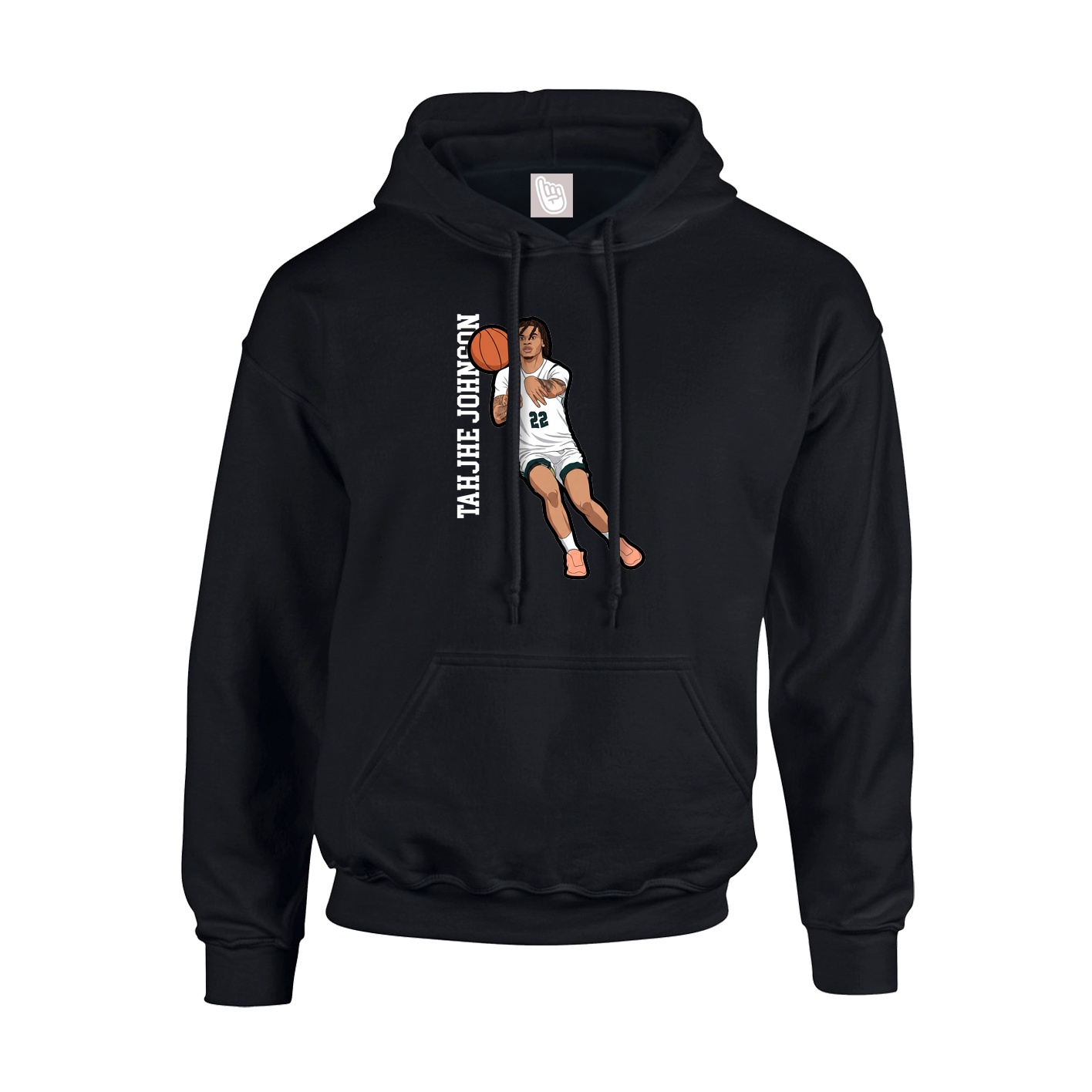 Youth Hoodie — Name Vertical in Black