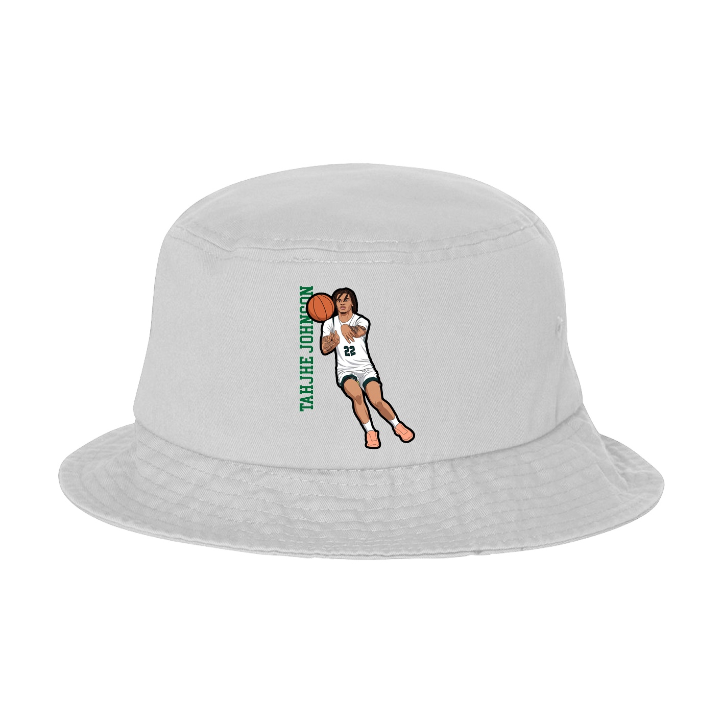 Bucket Cap — Name Vertical in White
