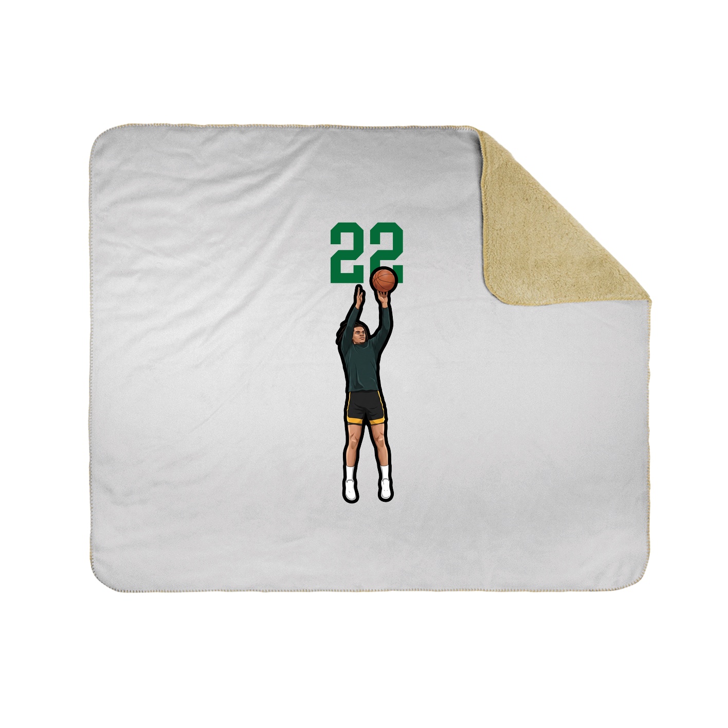 Throw Blanket — Number Top in White
