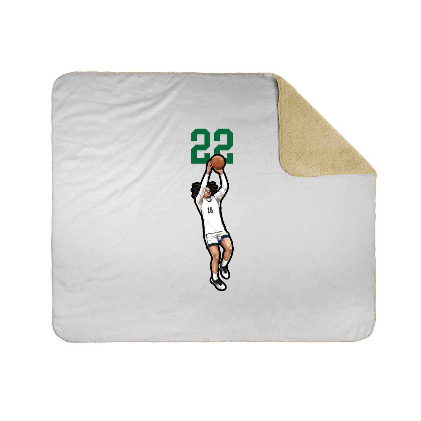 Throw Blanket — Number Top in White