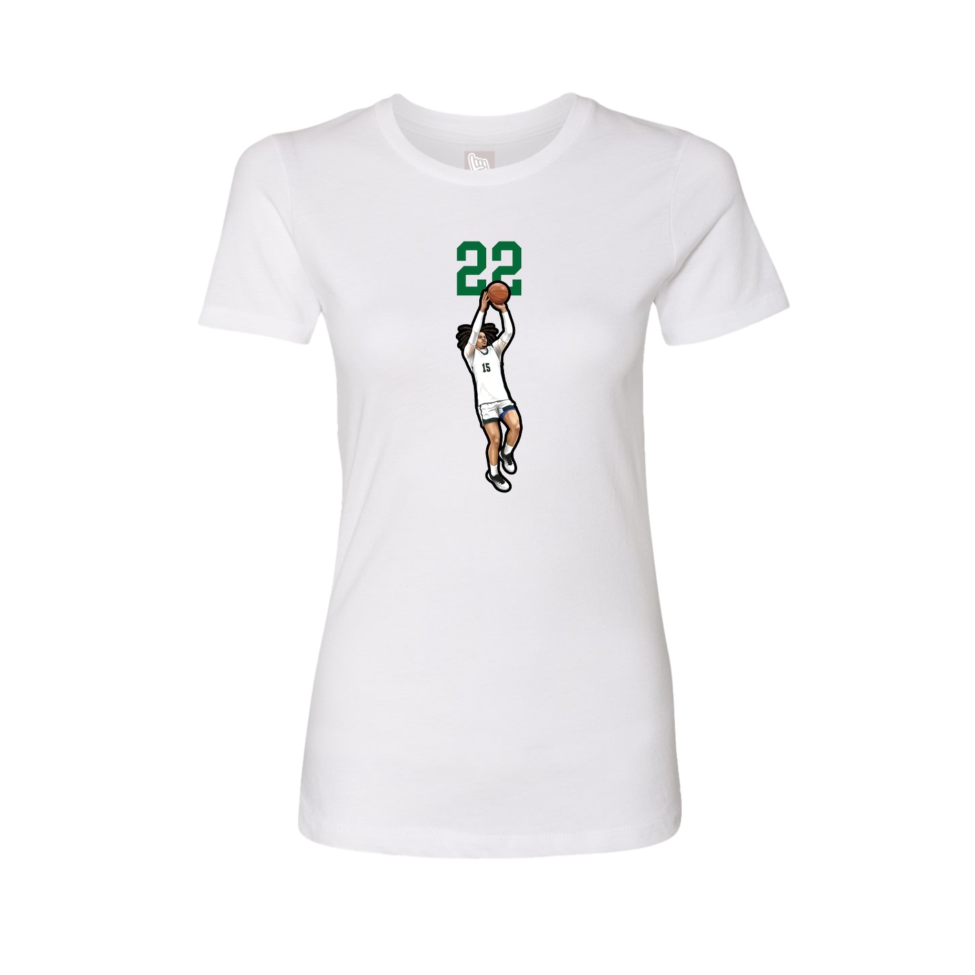 Womens Tee — Number Top in White