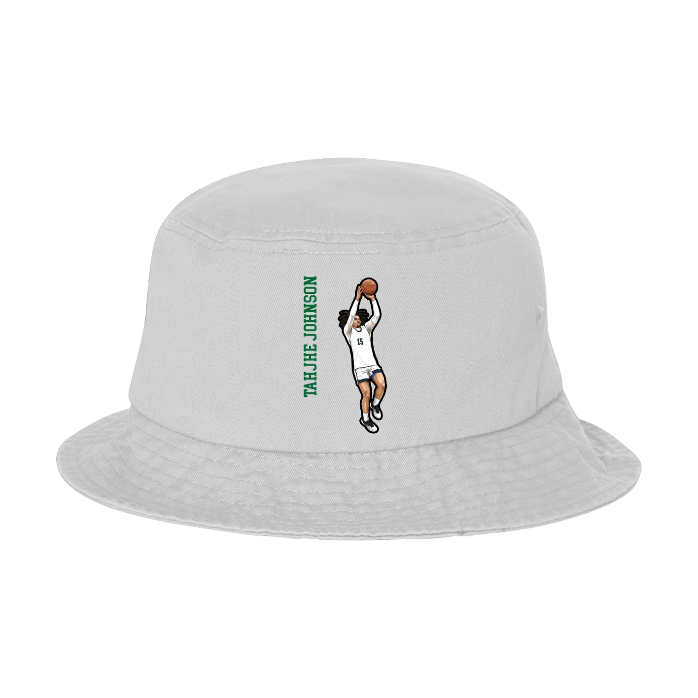 Bucket Cap — Name Vertical in White