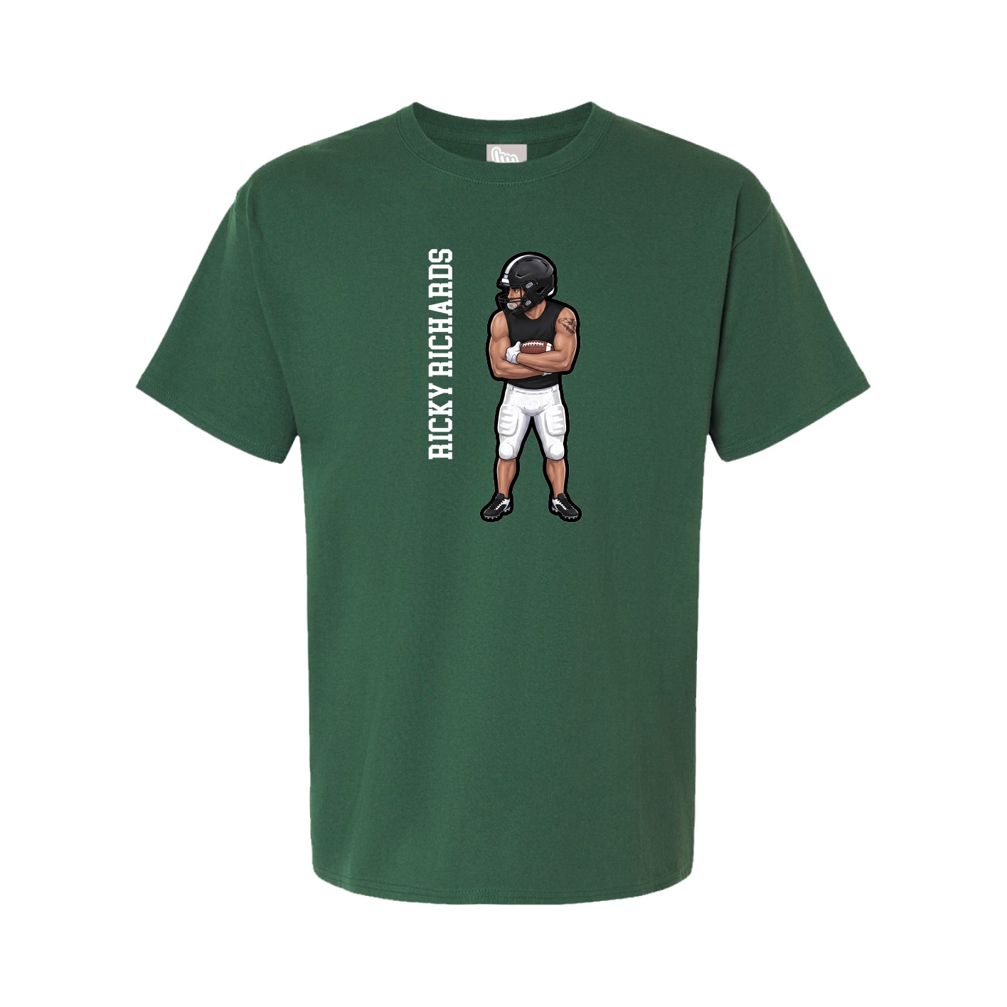 Tee — Name Vertical in Green