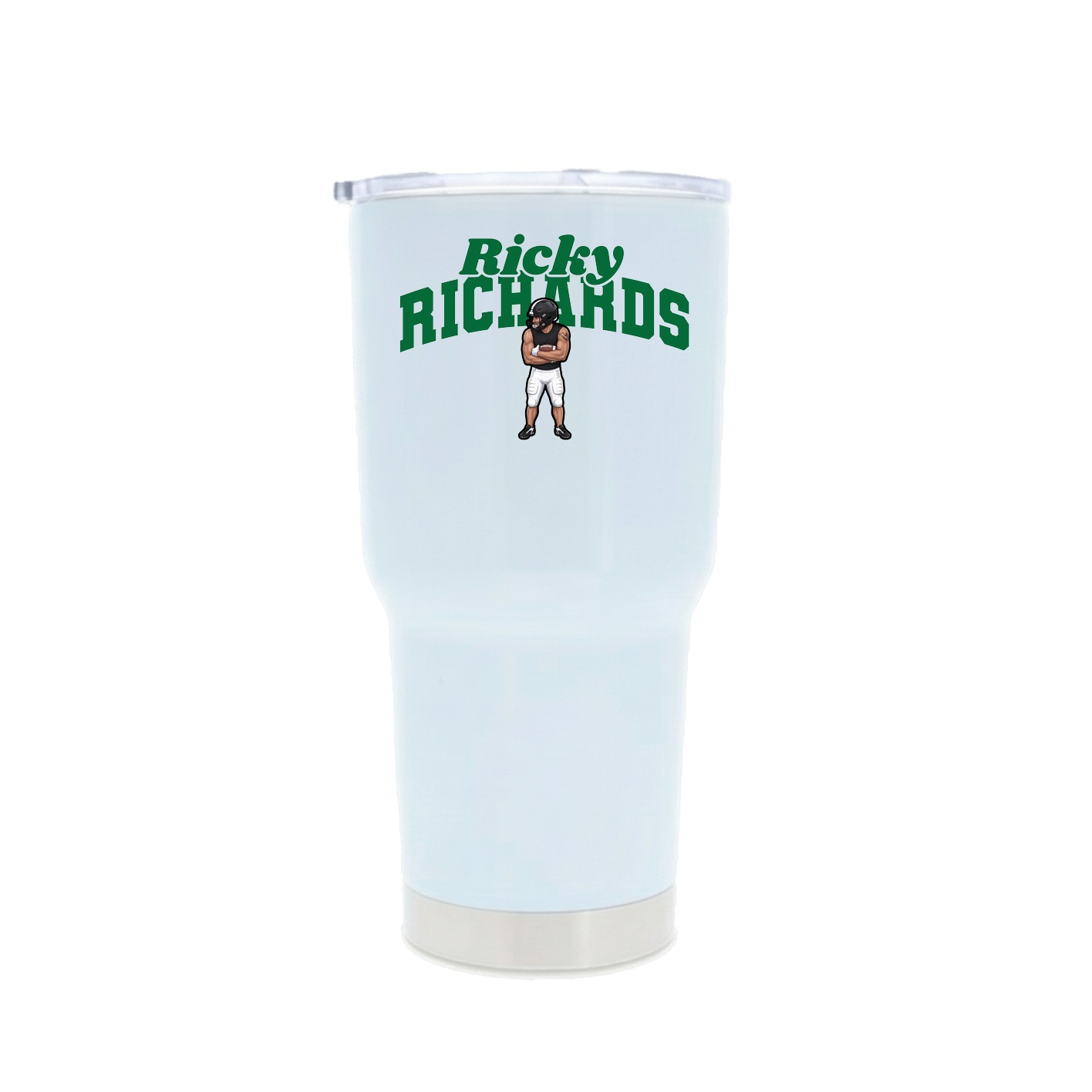 30oz Stainless Steel Tumbler — Signature Arch in White