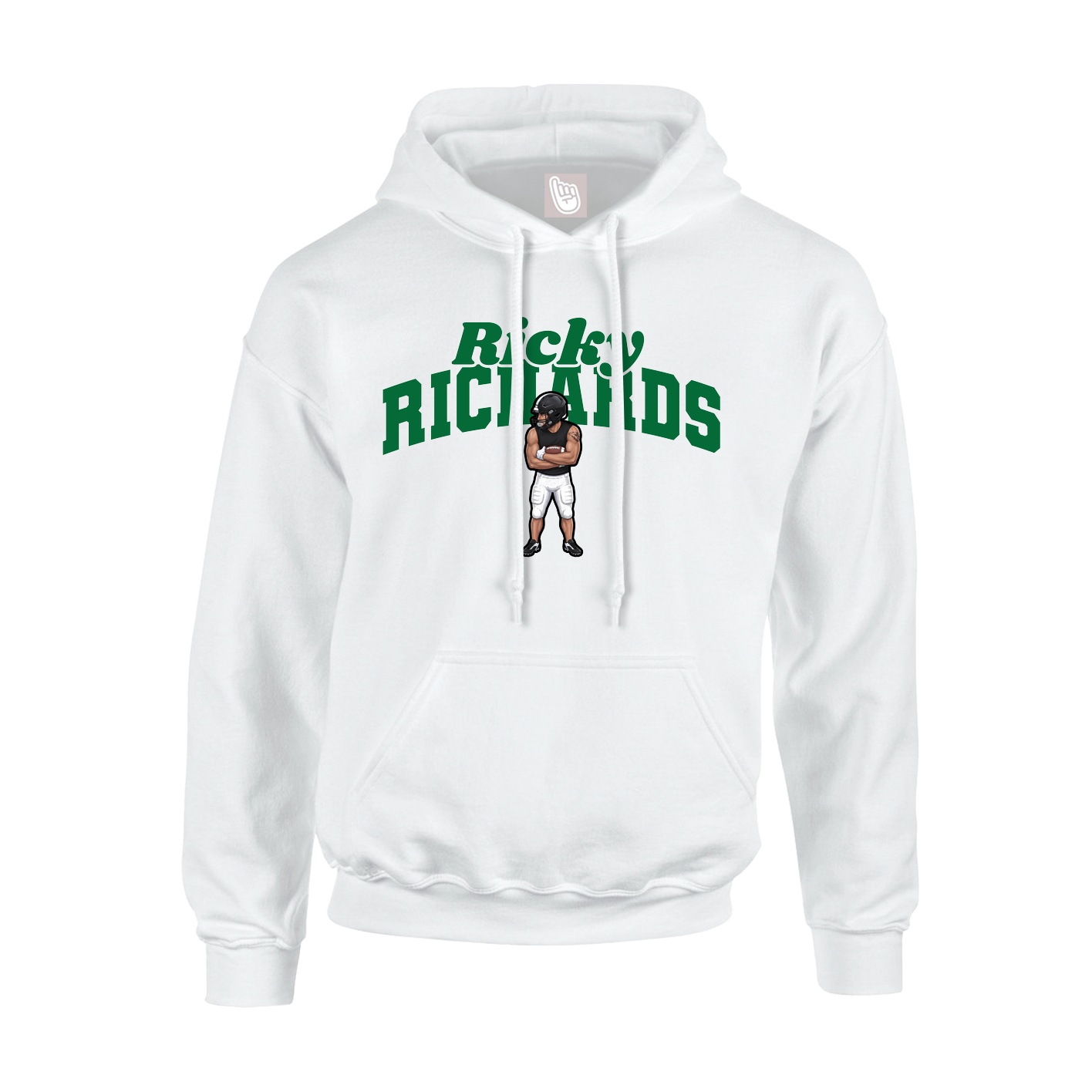 Hoodie — Signature Arch in White