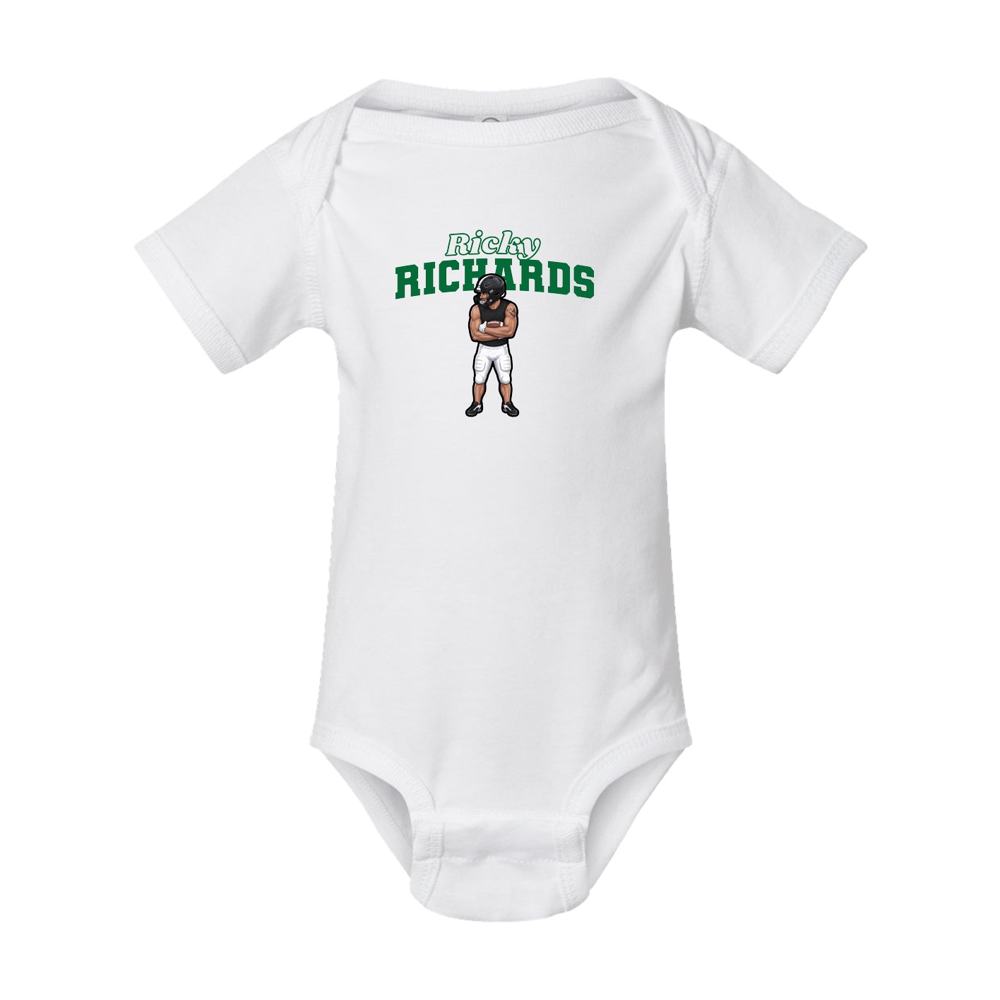 Baby Onesie — Name Arch in White