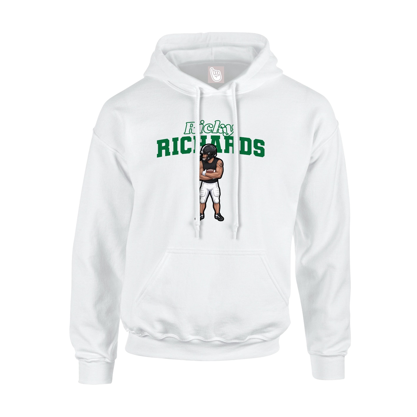 Hoodie — Name Arch in White
