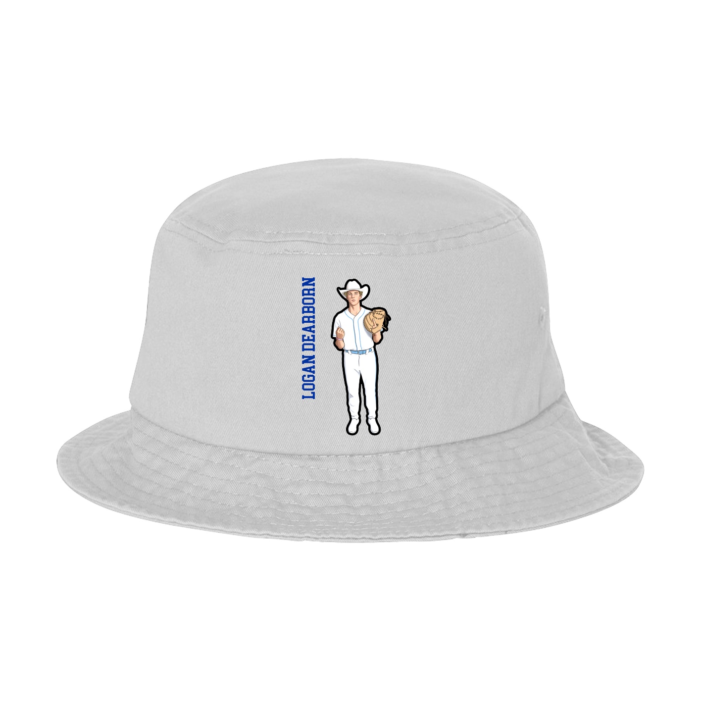 Bucket Cap — Name Vertical in White