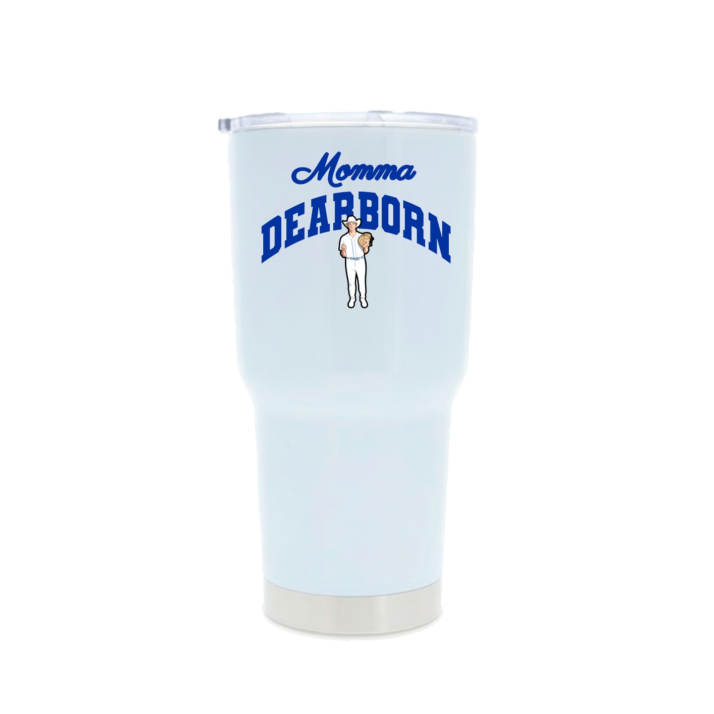 30oz Stainless Steel Tumbler — Mothers Day Arch in White