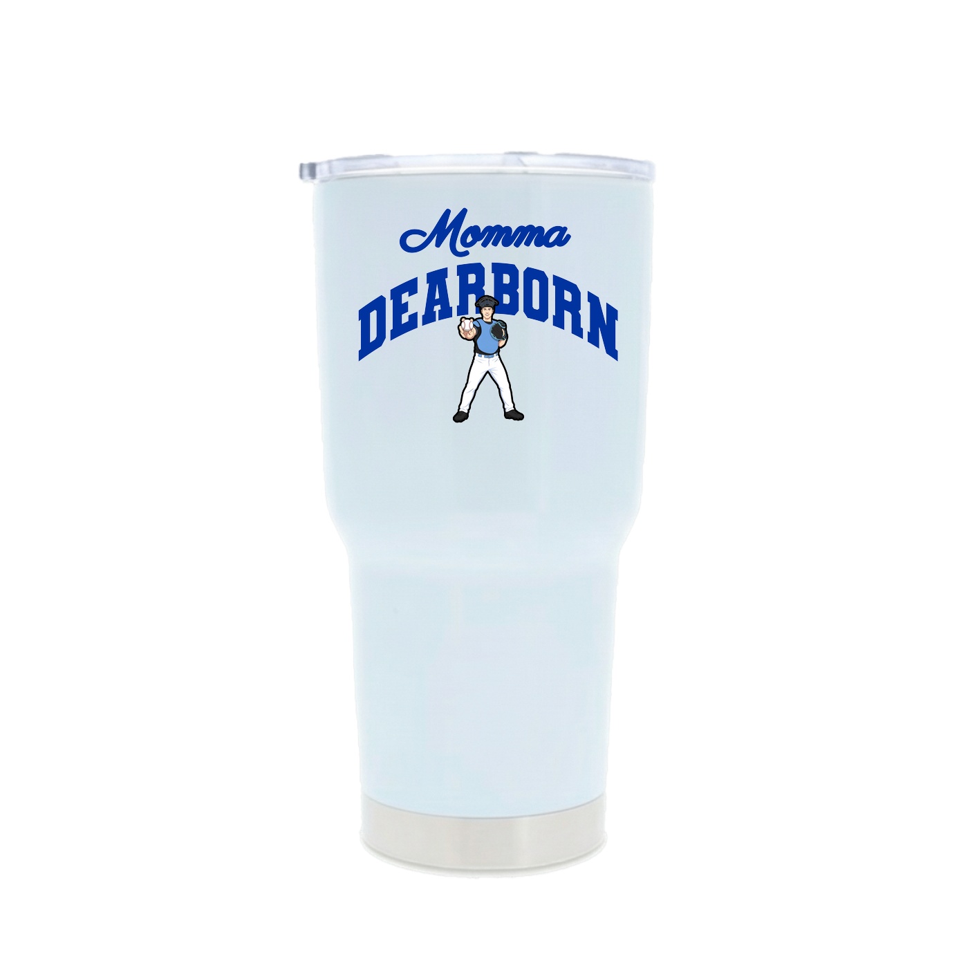 30oz Stainless Steel Tumbler — Mothers Day Arch in White