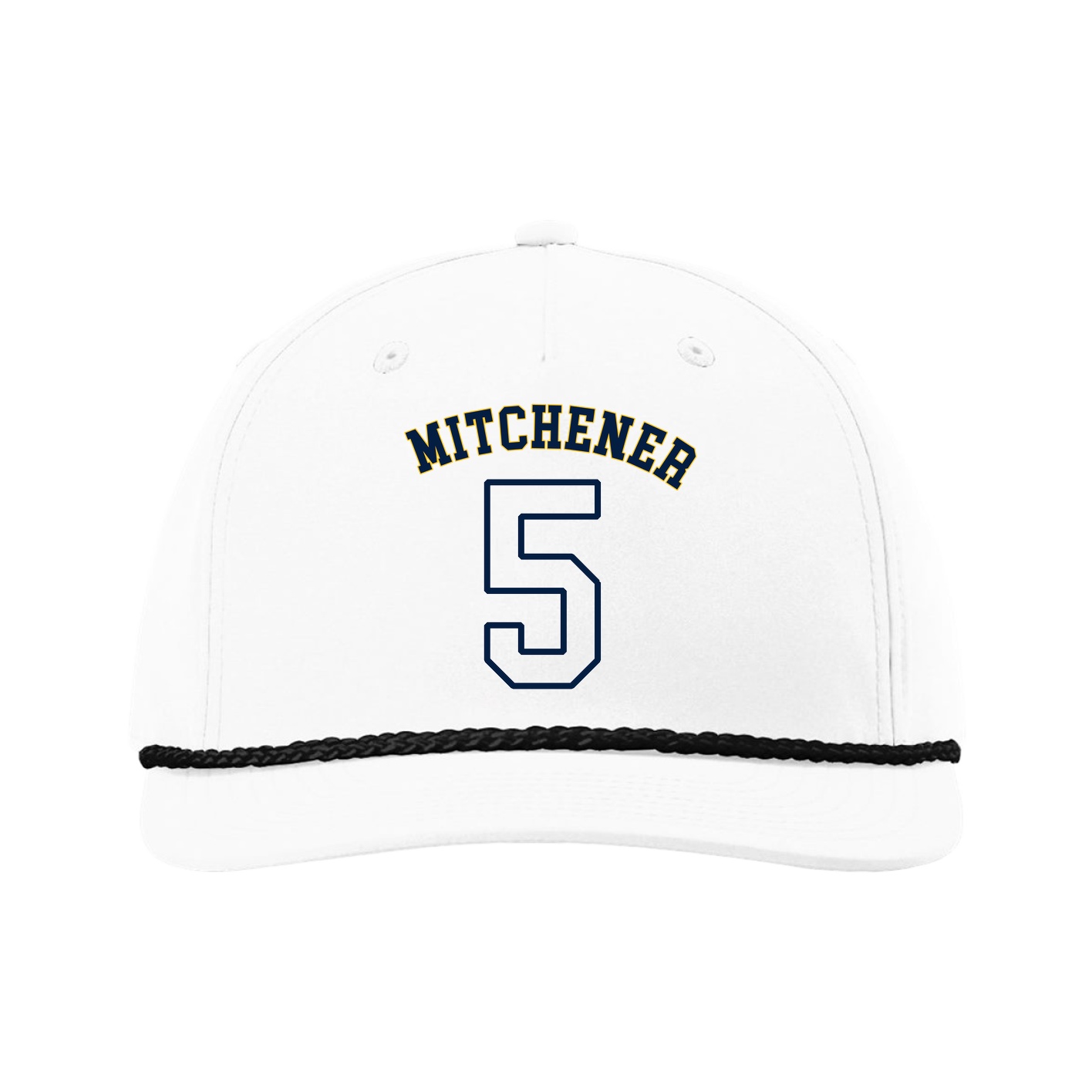 Five-Panel Classic Rope Cap — Shirsey Arch in White
