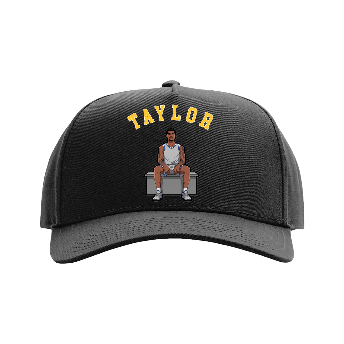 Full Fabric Five-Panel Champ Cap — Shirsey Arch in Black