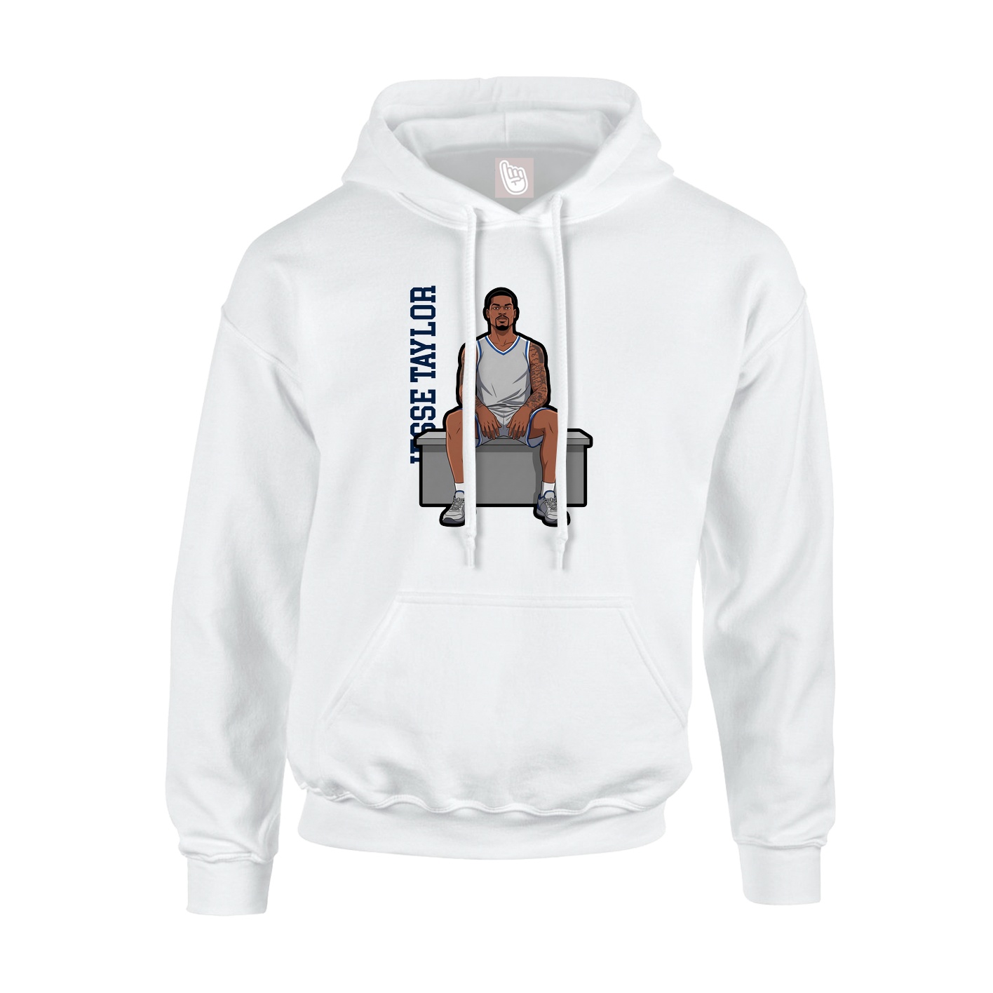 Youth Hoodie — Name Vertical in White