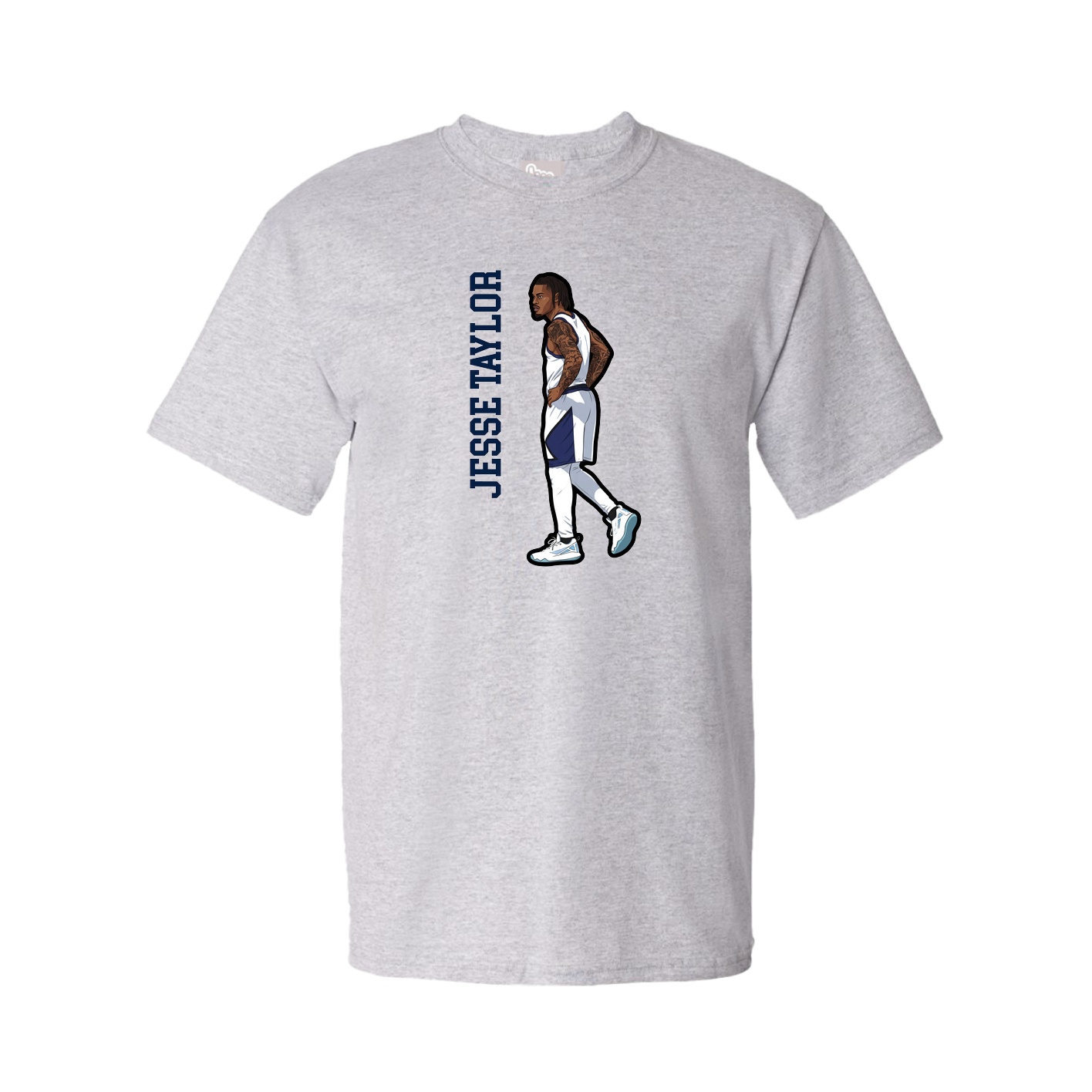Youth Tee — Name Vertical in Grey