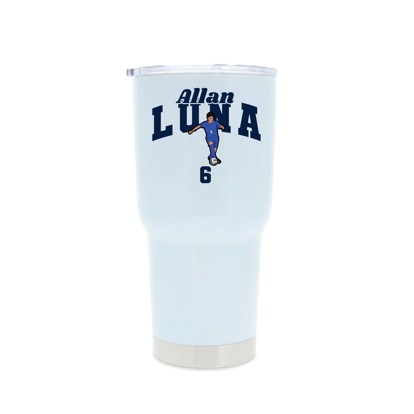 30oz Stainless Steel Tumbler — Signature Arch in White