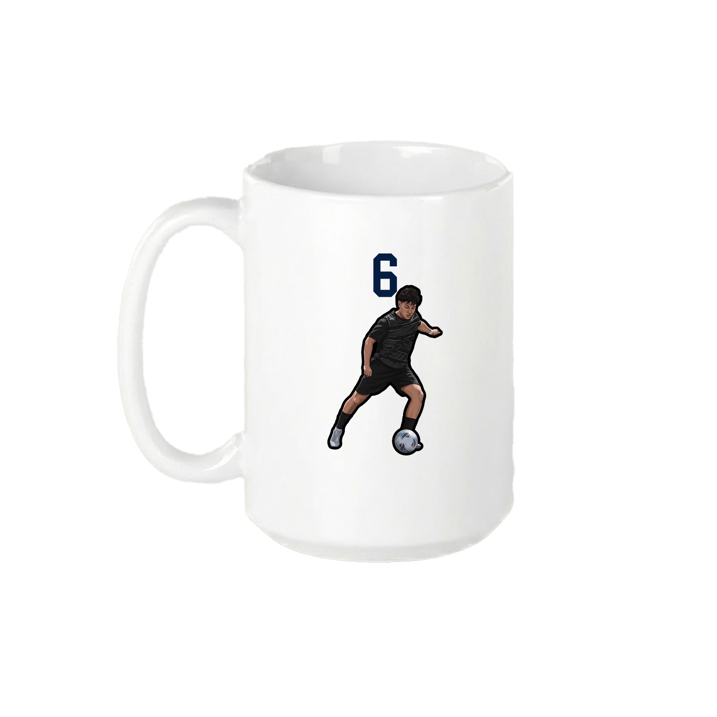 15oz Coffee Mug — Number Top in White
