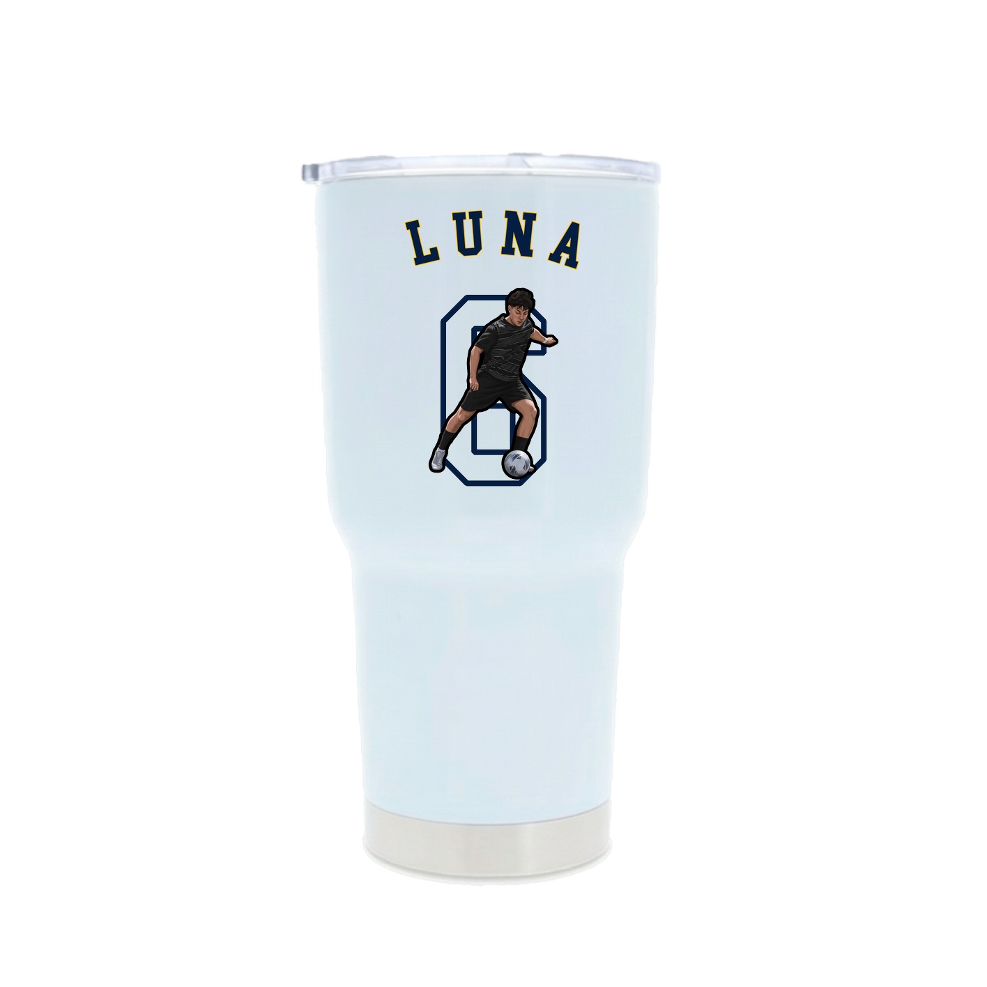 30oz Stainless Steel Tumbler — Shirsey Arch in White