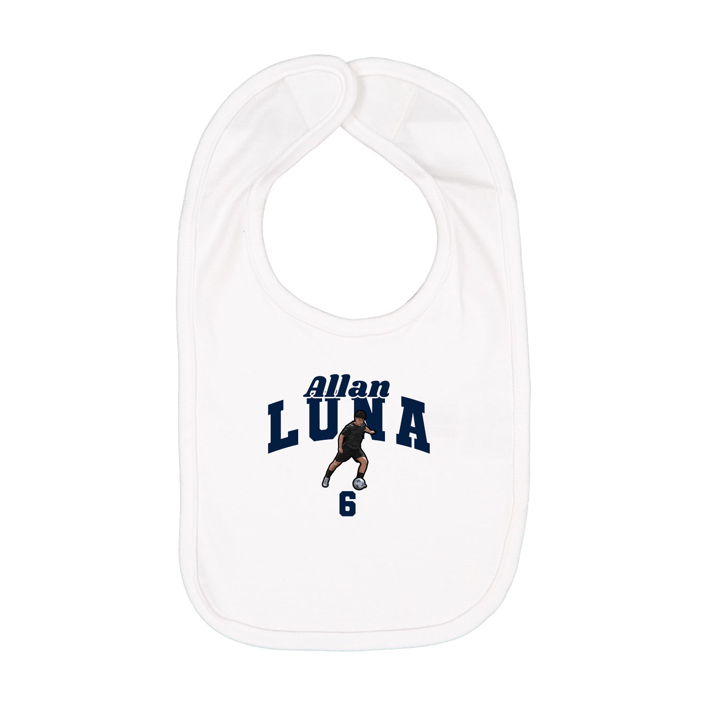 Infant Bib — Signature Arch in White
