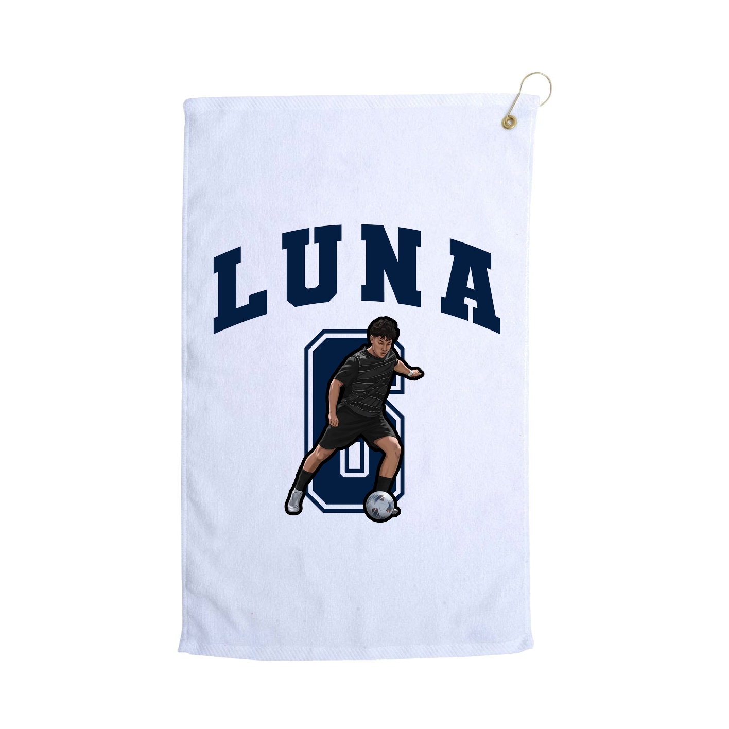 Golf Towel — Number in White
