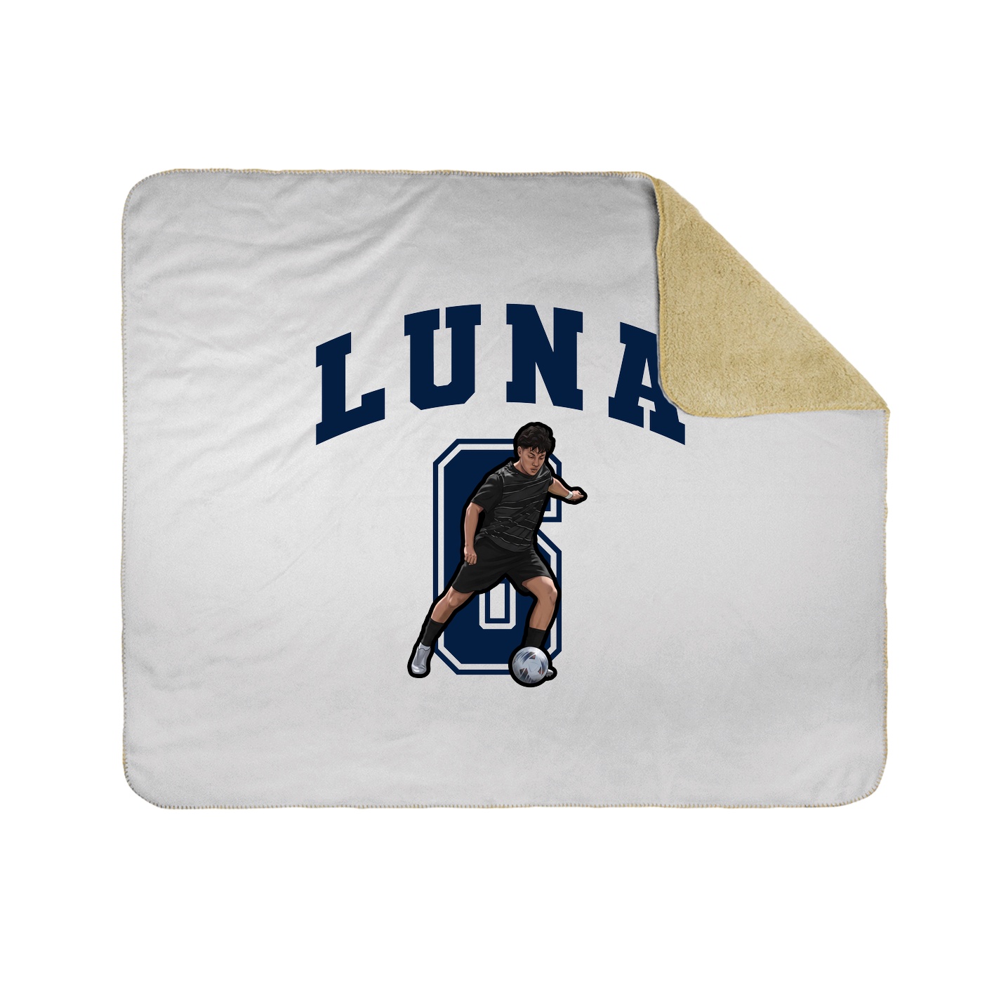 Throw Blanket — Number in White