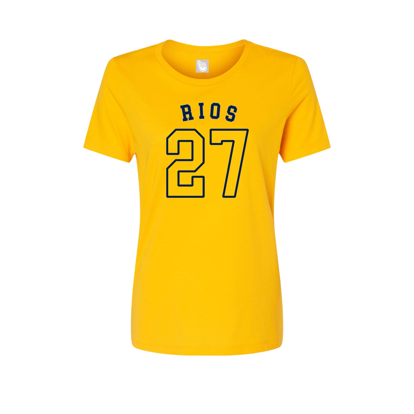 Fitted Women's Tee — Shirsey Arch in Gold