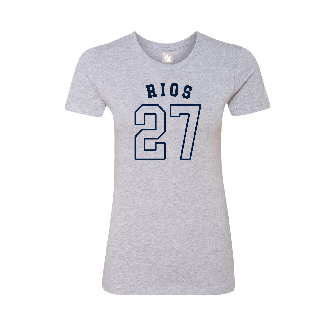 Fitted Women's Tee — Shirsey Arch in Grey