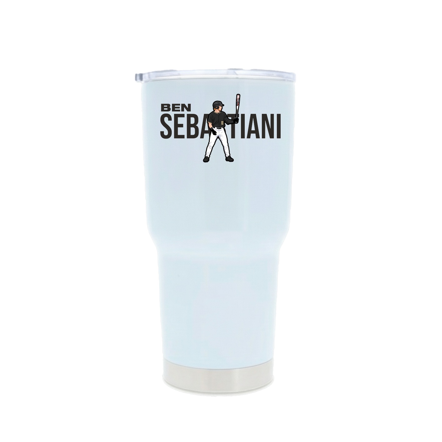 30oz Stainless Steel Tumbler — Player Name in White