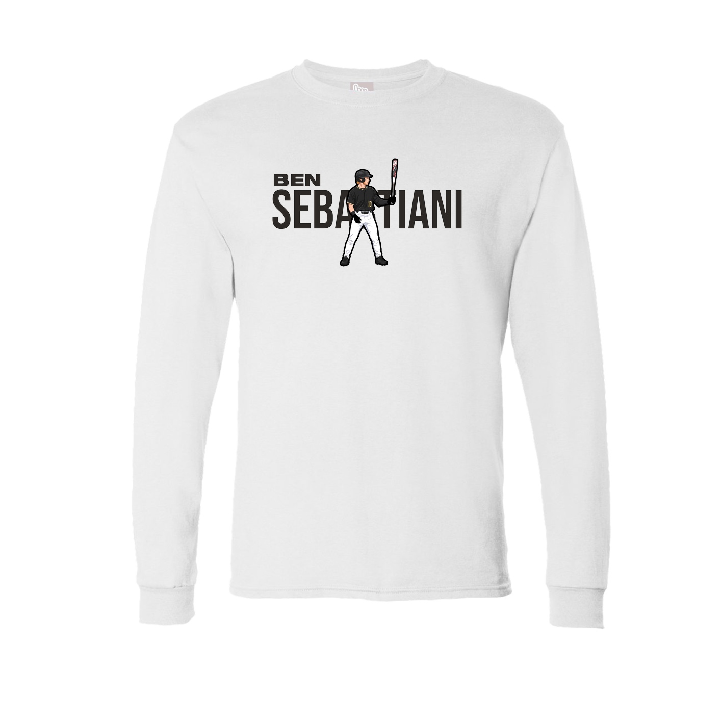Long Sleeve Tee — Player Name in White