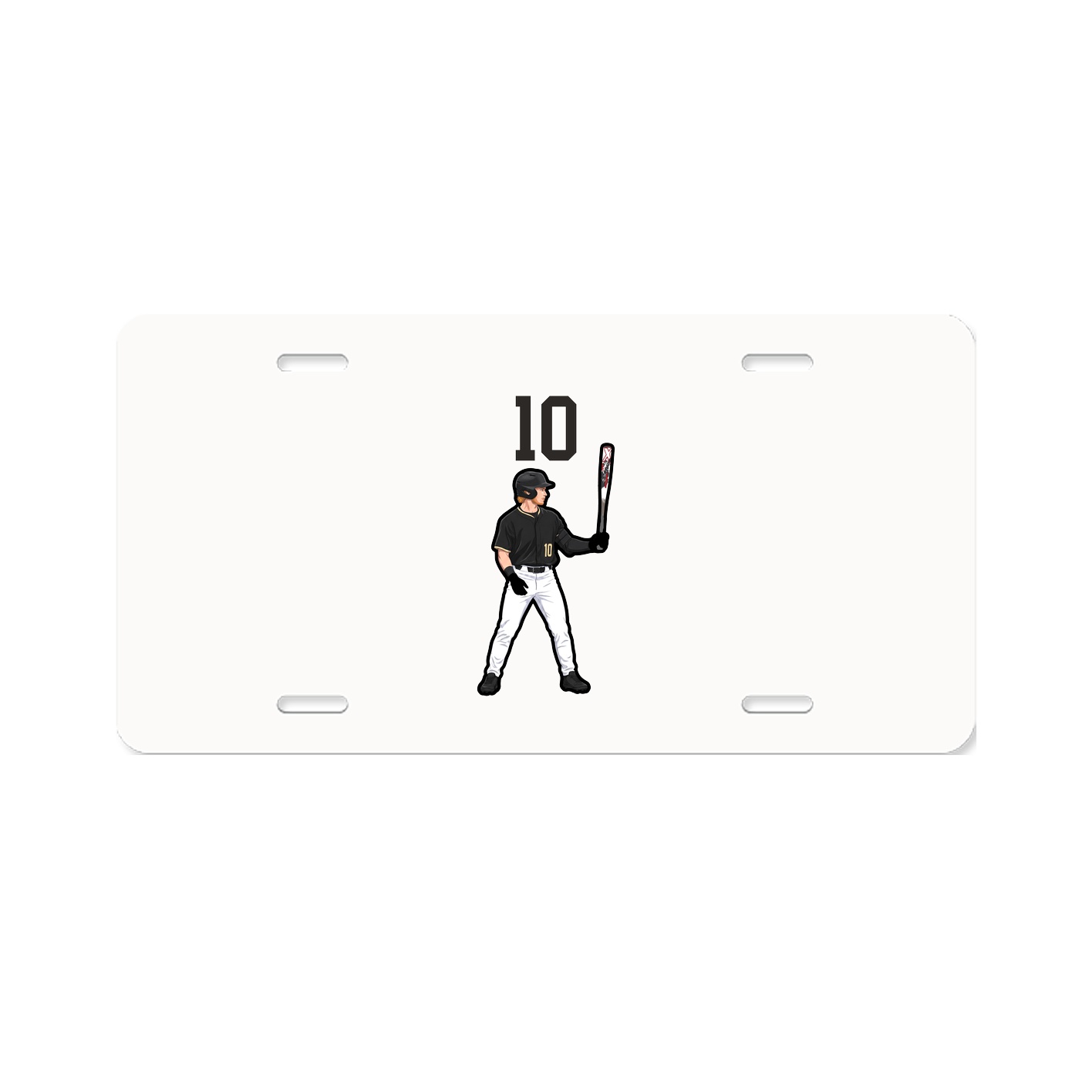 License Plate — Number Top in Classic
