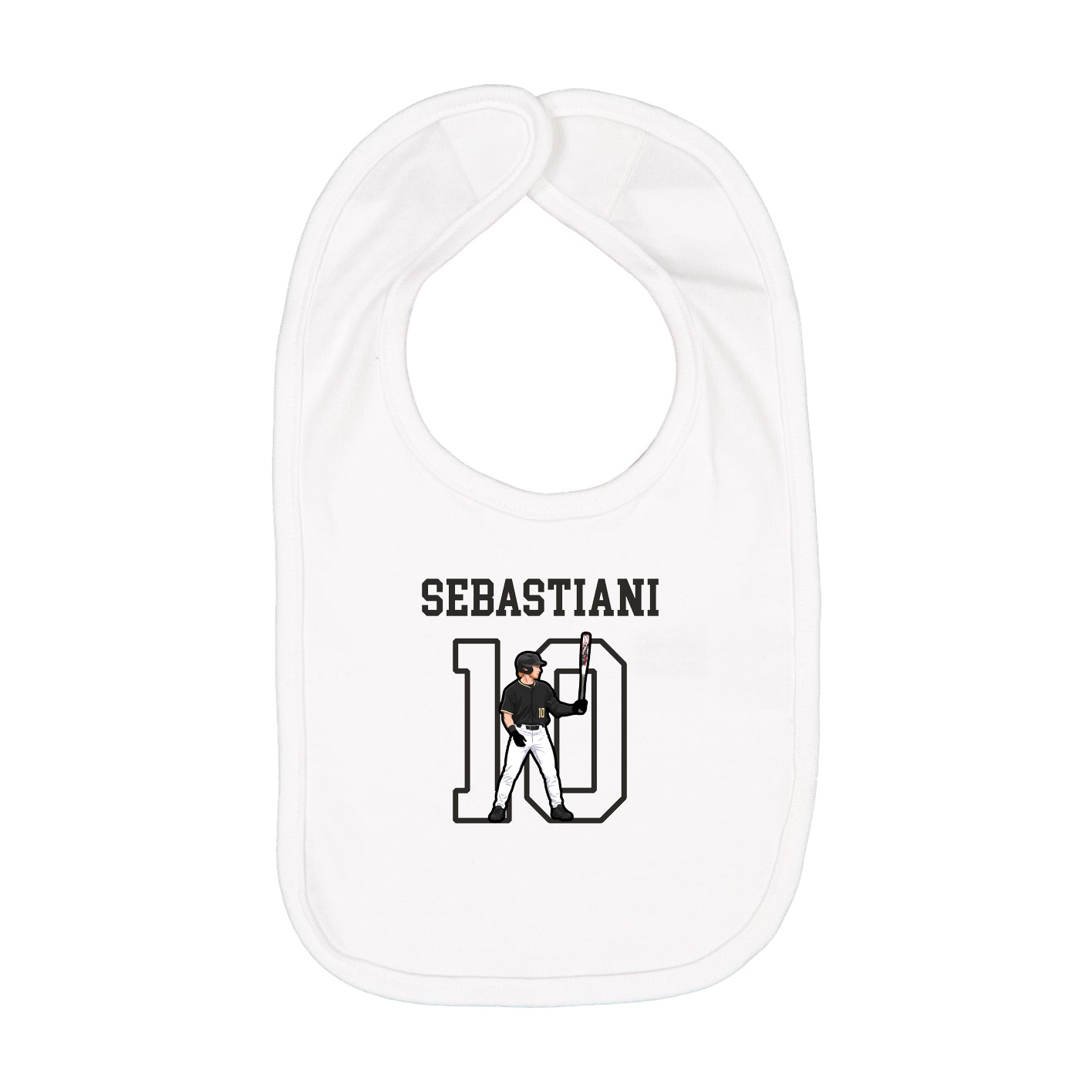 Infant Bib — Shirsey in White