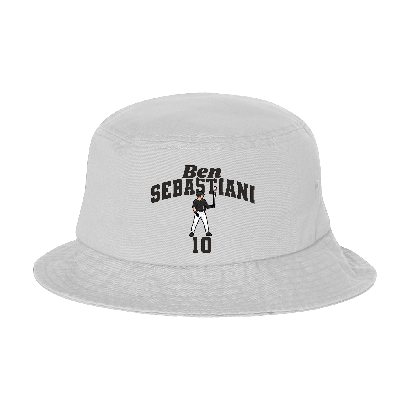Bucket Cap — Signature Arch in White