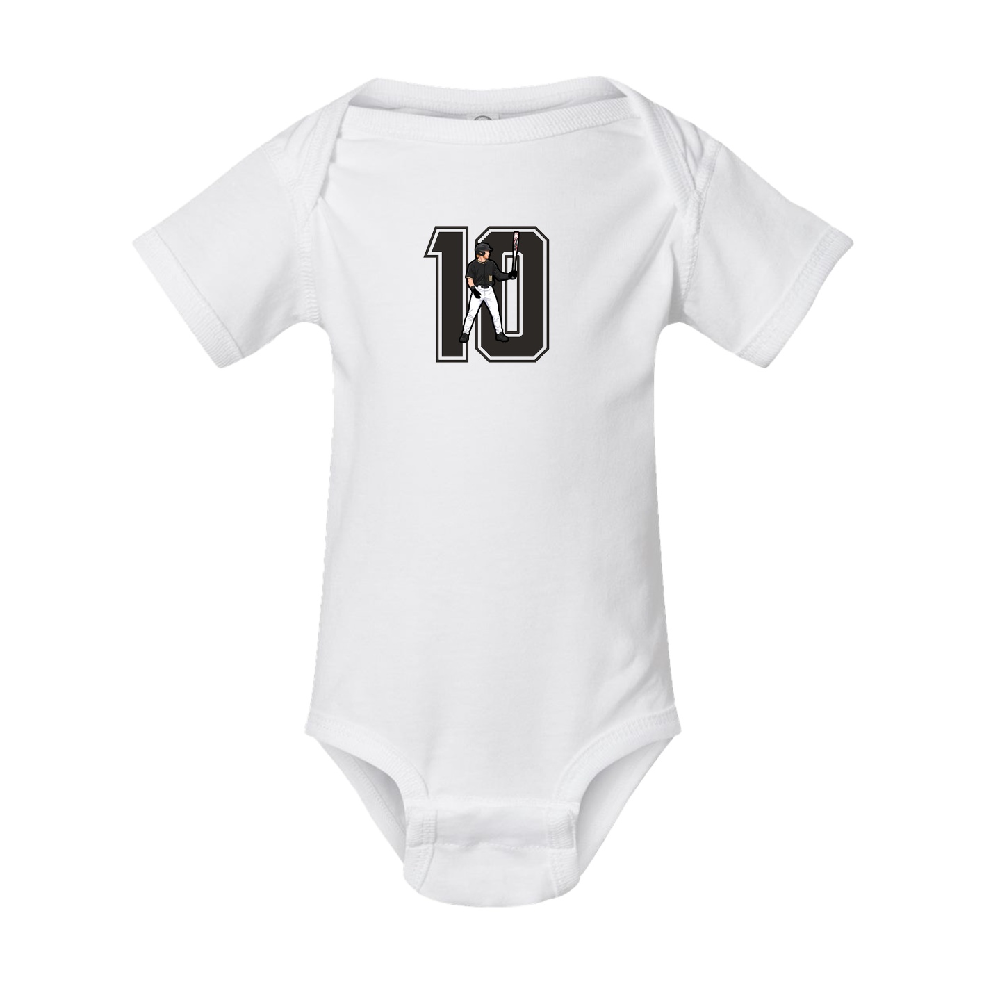 Baby Onesie — Number in White