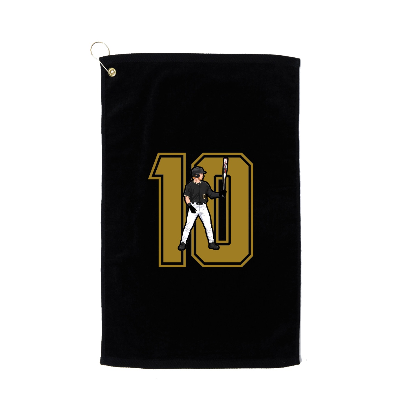Golf Towel — Number in Black