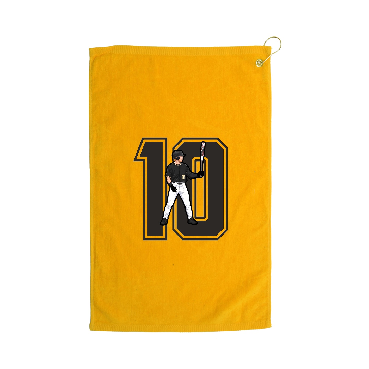 Golf Towel — Number in Gold