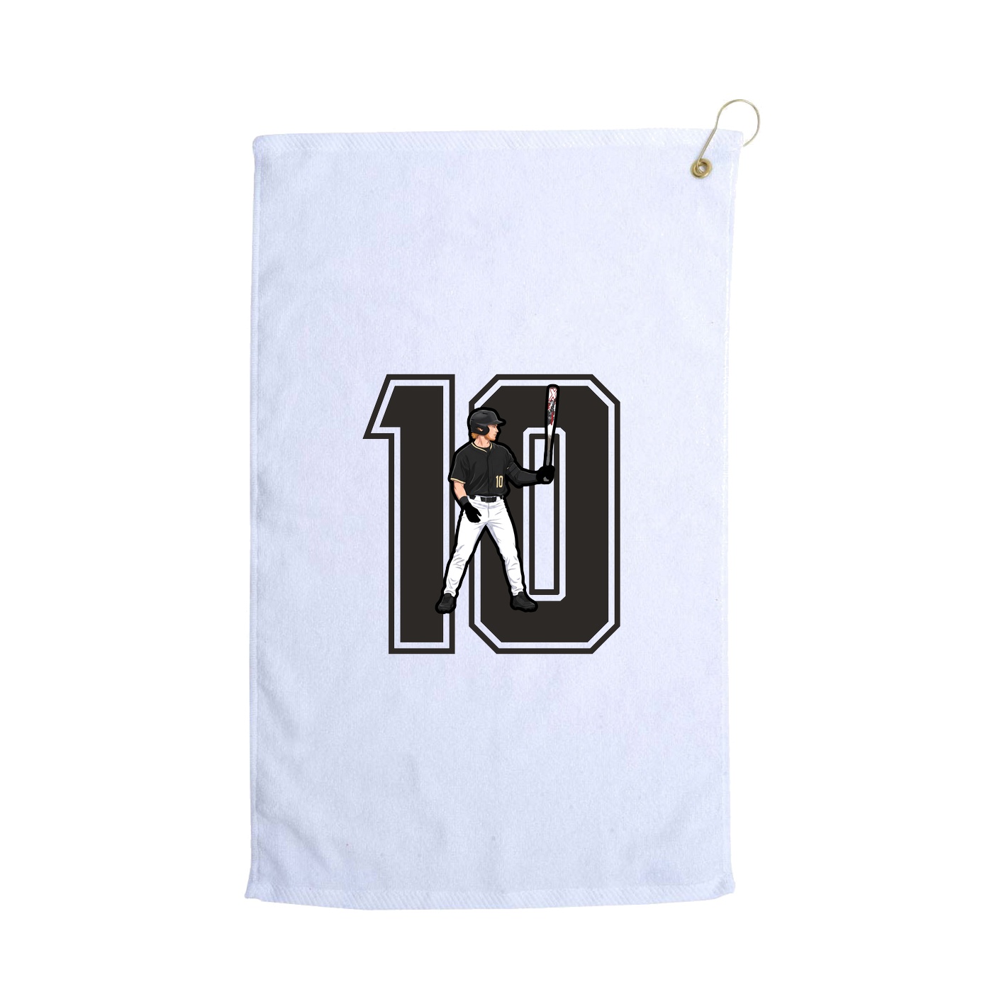 Golf Towel — Number in White